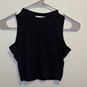 Black Sleeveless Crop Top
